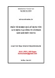 Luận văn Thạc sĩ Quản trị kinh doanh: Phân tích hiệu quả sử dụng vốn lưu động tại Công ty cổ phần Kim khí Miền Trung