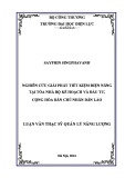 Luận văn Thạc sĩ Quản lý năng lượng: Nghiên cứu giải pháp tiết kiệm điện năng tại tòa nhà Bộ Kế hoạch và Đầu tư, Cộng hòa dân chủ nhân dân Lào