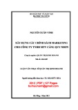 Luận văn Thạc sĩ Quản trị kinh doanh: Xây dựng các chính sách marketing cho Công ty TNHH MTV Cảng Quy Nhơn