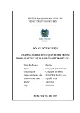 Khóa luận tốt nghiệp: Ứng dụng mô hình Envim quản lý môi trường tỉnh Bà Rịa - Vũng Tàu và đánh giá mức độ hiệu quả