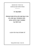 Luận văn Thạc sĩ Kinh tế: Tính bất đối xứng giữa độ nhạy cảm của tiền mặt với dòng tiền - Bằng chứng thực nghiệm tại Việt Nam