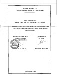 Báo cáo tổng kết đề tài khoa học và công nghệ cấp trường: Nghiên cứu sản xuất chế phẩm trừ sâu sinh học cho cây chè từ chất thải hữu cơ trong nông nghiệp