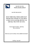 Tóm tắt luận văn Thạc sĩ Tài chính ngân hàng: Hoàn thiện hoạt động kiểm soát thanh toán vốn đầu tư xây dựng cơ bản ngân sách địa phương tại Kho bạc nhà nước Đà Nẵng