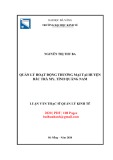 Luận văn Thạc sĩ Quản lý kinh tế: Quản lý hoạt động thương mại tại huyện Bắc Trà My, tỉnh Quảng Nam