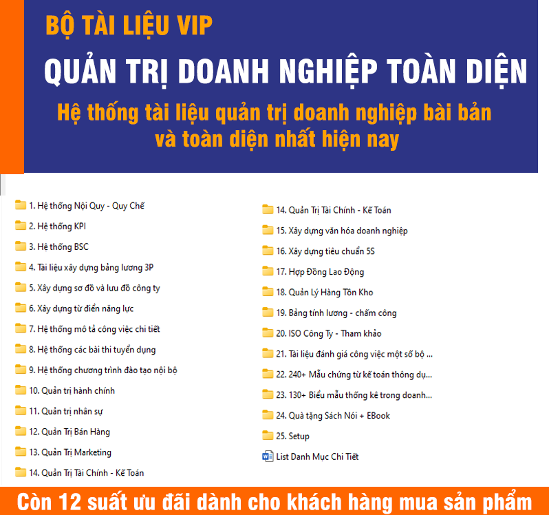 Tải Bộ tài liệu quản trị doanh nghiệp toàn diện 2025