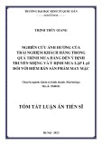 Tóm tắt Luận án Tiến sĩ Quản trị kinh doanh: Nghiên cứu ảnh hưởng của trải nghiệm khách hàng trong quá trình mua hàng đến ý định truyền miệng và ý định mua lặp lại đối với điểm bán sản phẩm may mặc