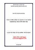 Luận văn Thạc sĩ Tài chính ngân hàng: Tăng cường công tác quản lý tài chính tại Kho bạc nhà nước Phú Thọ