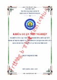 Khóa luận tốt nghiệp Quản trị kinh doanh: Nghiên cứu về các yếu tố ảnh hưởng đến quyết định sử dụng dịch vụ Internet cáp quang (FTTH) FPT của khách hàng cá nhân tại Thành phố Huế