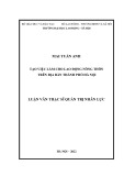 Luận văn Thạc sĩ Quản trị nhân lực: Tạo việc làm cho lao động nông thôn trên địa bàn thành phố Hà Nội