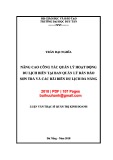 Luận văn Thạc sĩ Quản trị kinh doanh: Nâng cao công tác quản lý hoạt động du lịch Biển tại Ban Quản lý Bán đảo Sơn Trà và các bãi biển du lịch Đà Nẵng