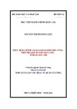 Tóm tắt Luận văn Thạc sĩ Quản lý công: Thực hiện chính sách giảm nghèo bền vững trên địa bàn huyện Hải Lăng, tỉnh Quảng Trị