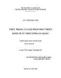 Luận văn Thạc sĩ Kinh tế: Thực trạng và giải pháp phát triển kinh tế tư nhân tỉnh An Giang
