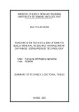Summary of technical doctoral thesis: Research on technical solutions to build mineral resource management database using WebGIS technology