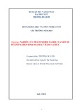 Đề tài khoa học và công nghệ: Nghiên cứu trách nhiệm xã hội của một số doanh nghiệp kinh doanh lữ hành tại Huế