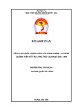Tóm tắt Luận văn Thạc sĩ Quản lý công: Nâng cao chất lượng công tác hành chính – an ninh tại Học viện Kỹ thuật mật mã giai đoạn 2024-2030