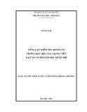 Luận án Tiến sĩ Đo lường và đánh giá trong giáo dục: Năng lực kiểm tra đánh giá trong dạy học của giảng viên tại các cơ sở giáo dục quân đội