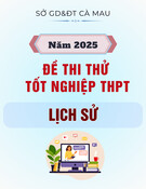 Đề thi thử tốt nghiệp THPT môn Lịch sử năm 2025 - Sở GD&ĐT Cà Mau