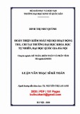 Luận văn Thạc sĩ Kế toán: Hoàn thiện kiểm soát nội bộ hoạt động thu, chi tại trường Đại học Khoa học Tự nhiên, Đại học Quốc gia Hà Nội