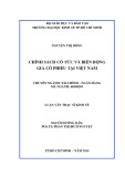 Luận văn Thạc sĩ Kinh tế: Chính sách cổ tức và biến động giá cổ phiếu tại Việt Nam