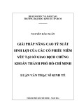 Luận văn Thạc sĩ Tài chính ngân hàng: Giải pháp nâng cao tỷ suất sinh lợi của các cổ phiếu niêm yết tại Sở giao dịch chứng khoán Thành phố Hồ Chí Minh