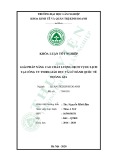 Khóa luận tốt nghiệp Quản trị kinh doanh: Giải pháp nâng cao chất lƣợng dịch vụ du lịch tại Công ty TNHH Giáo dục và Lữ hành Quốc tế Hoàng Gia giai đoạn 2017-2019