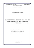 Luận văn Thạc sĩ Kinh tế: Hoàn thiện phương pháp chiết khấu dòng tiền trong thẩm định giá trị doanh nghiệp ở Việt Nam