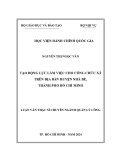 Luận văn Thạc sĩ Quản lý công: Tạo động lực làm việc cho công chức xã trên địa bàn huyện Nhà Bè, Thành phố Hồ Chí Minh