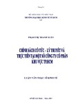 Luận văn Thạc sĩ Kinh tế: Chính sách cổ tức - Lý thuyết và thực tiễn tại một số công ty cổ phần khu vực TP. HCM