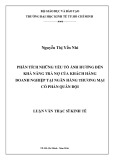 Luận văn Thạc sĩ Kinh tế: Phân tích những yếu tố ảnh hưởng đến khả năng trả nợ của khách hàng doanh nghiệp tại Ngân hàng TMCP Quân Đội