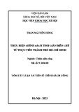 Tóm tắt Luận án Tiến sĩ Chính sách công: Thực hiện chính sách tinh giản biên chế từ thực tiễn Thành phố Hồ Chí Minh