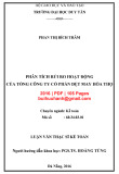 Luận văn Thạc sĩ Kế toán:  Phân tích rủi ro hoạt động của Tổng công ty cổ phần Dệt may Hòa Thọ