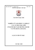 Luận án Tiến sĩ Y học: Nghiên cứu giải phẫu và sinh lý các cơ thắt hậu môn ở người Việt Nam trưởng thành và ứng dụng lâm sàng