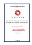 Luận văn Thạc sĩ Quản lý kinh tế: Hoàn thiện hoạt động quản lý điện trên địa bàn huyện Nam Sách, tỉnh Hải Dương