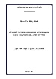 Luận văn Thạc sĩ Quản lý kinh tế: Năng lực cạnh tranh dịch vụ điện thoại di động Vinaphone của VNPT Hà Tĩnh