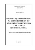 Khóa luận tốt nghiệp ngành Y đa khoa: Nhận xét đặc điểm lâm sàng và xét nghiệm PIVKA-II ở bệnh nhân ung thư biểu mô tế bào gan tại Bệnh viện Bạch Mai