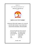 Khoá luận tốt nghiệp: Đánh giá công chức trong các cơ quan chuyên môn thuộc UBND thành phố Ninh Bình, tỉnh Ninh Bình