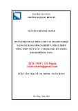 Luận văn Thạc sĩ Tài chính ngân hàng: Hoàn thiện hoạt động cho vay doanh nghiệp tại Ngân hàng Nông nghiệp và Phát triển Nông thôn Việt Nam - Chi nhánh Liên Chiểu, thành phố Đà Nẵng