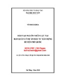 Luận văn Thạc sĩ Quản trị kinh doanh: Đào tạo nguồn nhân lực tại Ban Quản lý dự án đầu tư xây dựng huyện Phú Quốc