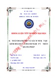 Khóa luận tốt nghiệp Kế toán-Kiểm toán: Kế toán doanh thu và xác định kết quả kinh doanh tại DNTN Quang Pháp