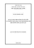 Luận án Tiến sĩ Quản lý giáo dục: Quản lý hoạt động đánh giá giáo viên các trường trung học cơ sở Thành phố Hà Nội theo hướng tiếp cận năng lực