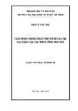 Luận văn Thạc sĩ Kinh tế: Giải pháp chống thất thu thuế Giá trị gia tăng tại Cục Thuế tỉnh Phú Yên
