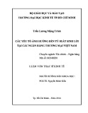 Luận văn Thạc sĩ Kinh tế: Các yếu tố ảnh hưởng đến tỷ suất sinh lời tại các ngân hàng thương mại Việt Nam
