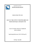 Luận văn Thạc sĩ Quản lý kinh tế: Quản lý nhà nước về thương hiệu sản phẩm sâm Ngọc Linh Kon Tum