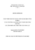 Tóm tắt Luận án Tiến sĩ Quản lý giáo dục: Phát triển đội ngũ giảng viên ngành Điện công nghiệp ở các trường cao đẳng trực thuộc Bộ Công Thương các tỉnh miền Bắc theo tiếp cận năng lực