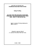 Tóm tắt Luận án Tiến sĩ Lý luận và phương pháp dạy học: Dạy học theo tiếp cận CDIO và vận dụng trong đào tạo ngành Công nghệ kỹ thuật Điện - Điện tử trình độ đại học