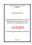 Luận văn Thạc sĩ Tài chính ngân hàng: Mở rộng hoạt động huy động vốn tại Ngân hàng thương mại cổ phần Đầu tư và Phát triển Việt Nam - Chi nhánh Hai Bà Trưng