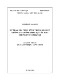 Luận án Tiến sĩ Quản lý đô thị và công trình: Sự tham gia cộng đồng trong quản lý không gian công cộng tại các khu chung cư cũ ở Hà Nội