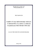 Luận án Tiến sĩ Sinh Thái học: Nghiên cứu đặc điểm sinh học sinh sản và dinh dưỡng của giống cá thòi lòi Periophthalmodon phân bố dọc Sông Hậu