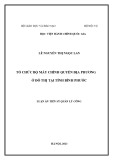 Luận án Tiến sĩ Quản lý công: Tổ chức bộ máy chính quyền địa phương ở đô thị tại tỉnh Bình Phước