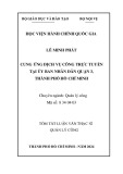 Tóm tắt Luận văn Thạc sĩ Quản lý công: Cung ứng dịch vụ công trực tuyến tại Ủy ban nhân dân Quận 3, thành phố Hồ Chí Minh